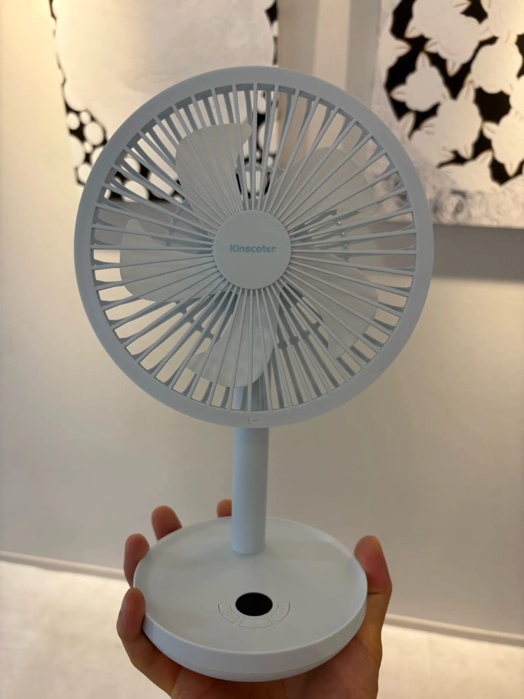 Customer photo review of Rechargeable Oscillating Desk Fan with Five Speeds