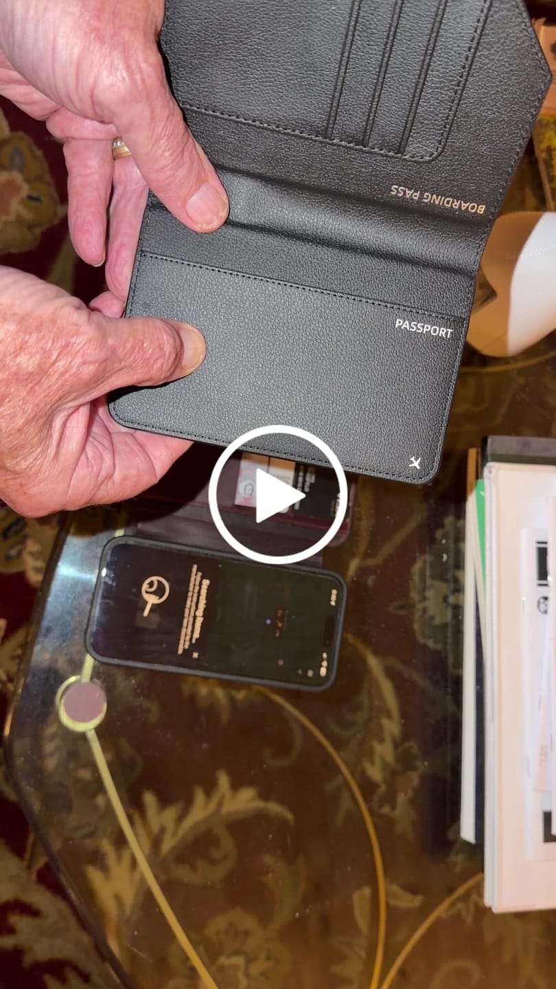 Customer video review of Passport Holder Air