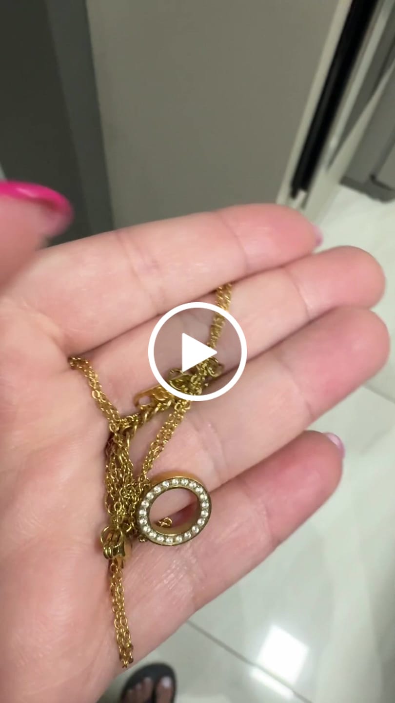 Customer video review of Colar Círculo de Luz Banhado em Ouro 18k