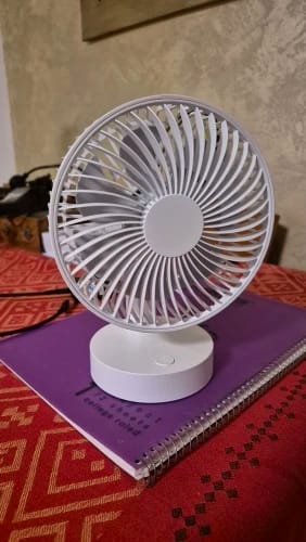 Customer photo review of USB Desktop Fan with Four Speeds and 5V Power for Table Use