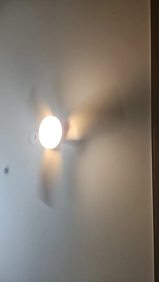 Customer photo review of Three-Blade Ceiling Fan with Dimmable Light and Remote