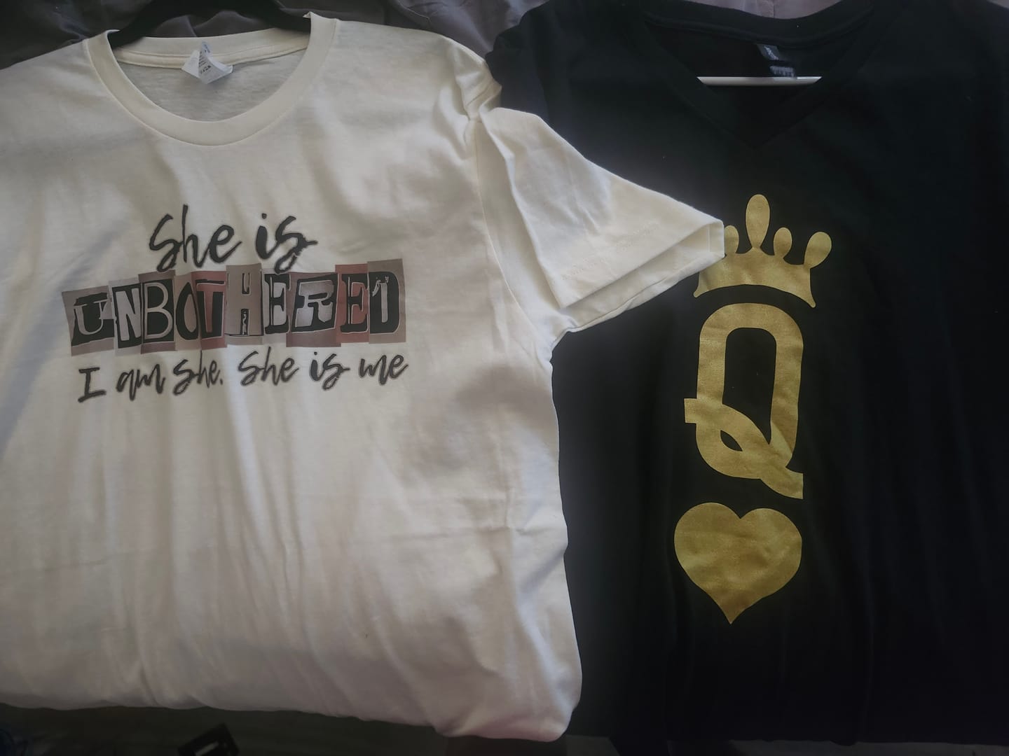 Customer photo review of Mystery Surprise T-shirts (2 Shirts)  - FINAL SALE - NO EXCHANGES