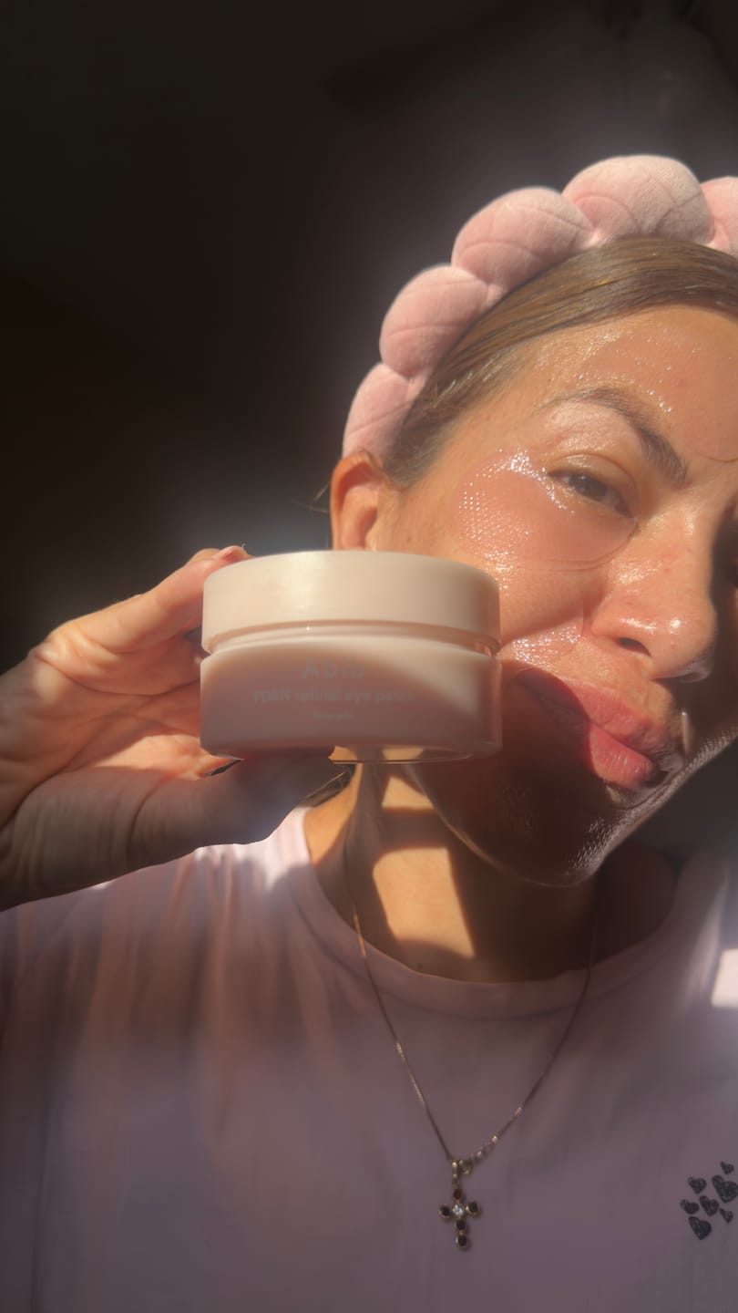 Customer photo review of PDRN retinal eye patch Glow jelly