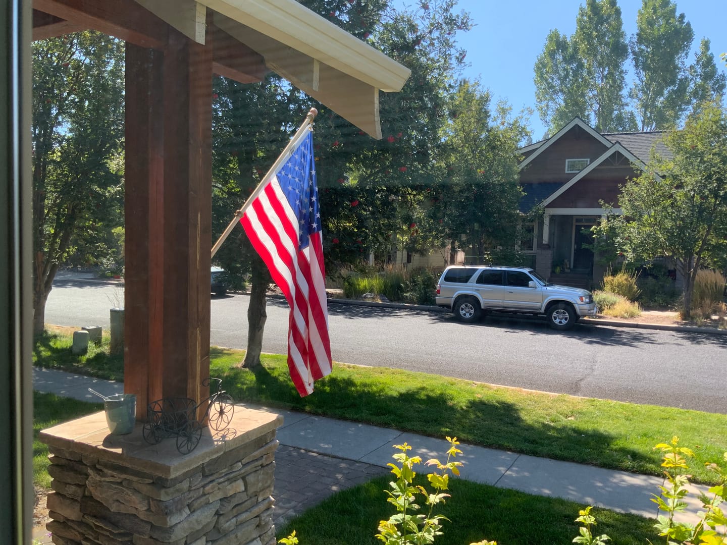 Customer photo review of 3' x 5' American Flag Set