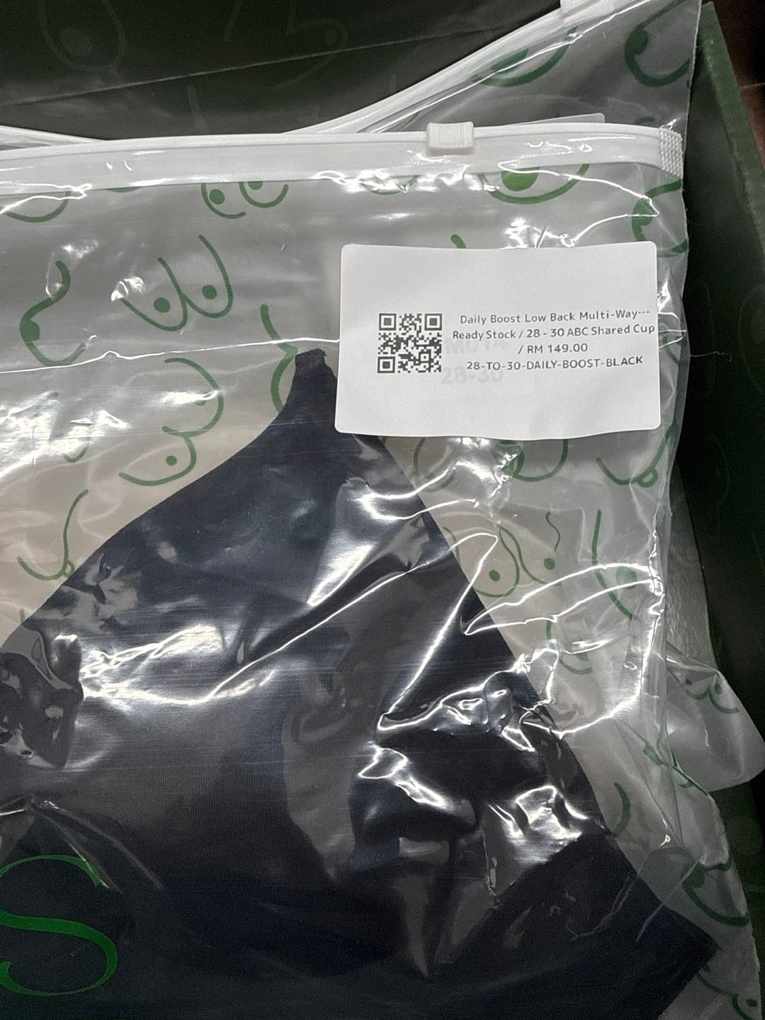 Customer photo review of Daily Boost Low Back Multi-Way Push Up Bra In Black