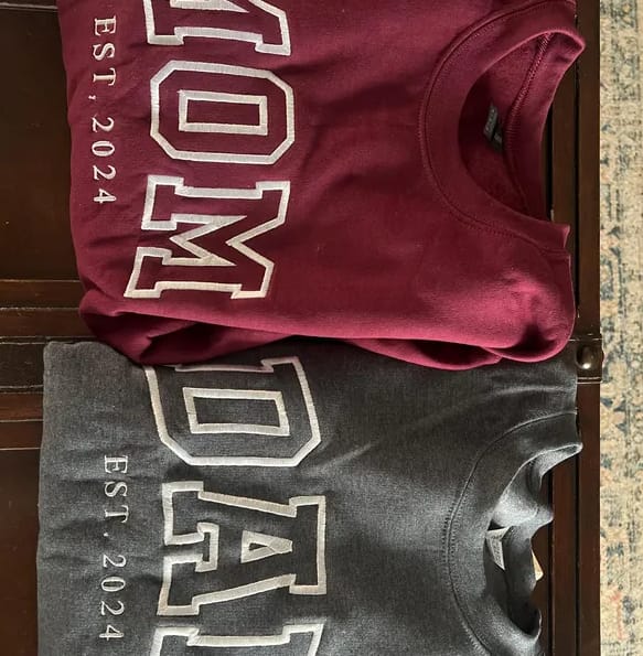 Customer photo review of Custom Embroidered Comfort Colors Grandma and Grandpa Sweatshirt, Gift for Grandma/Grandpa