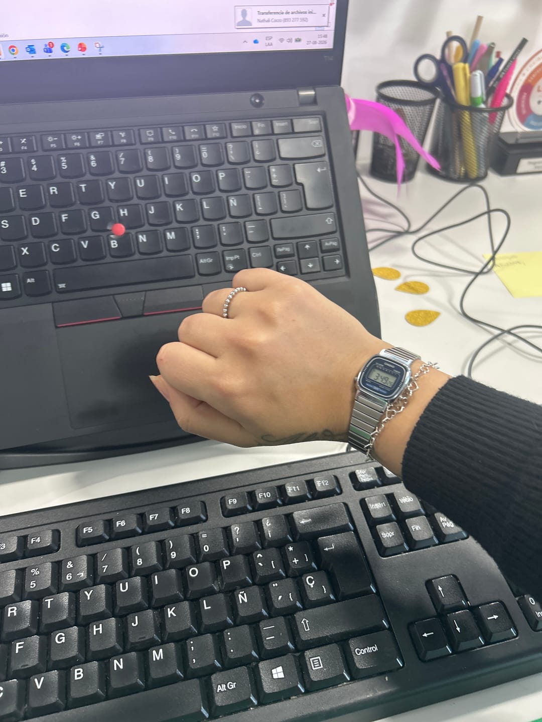 Customer photo review of Reloj Casio Vintage LA670WA-2DF Plateado Azul