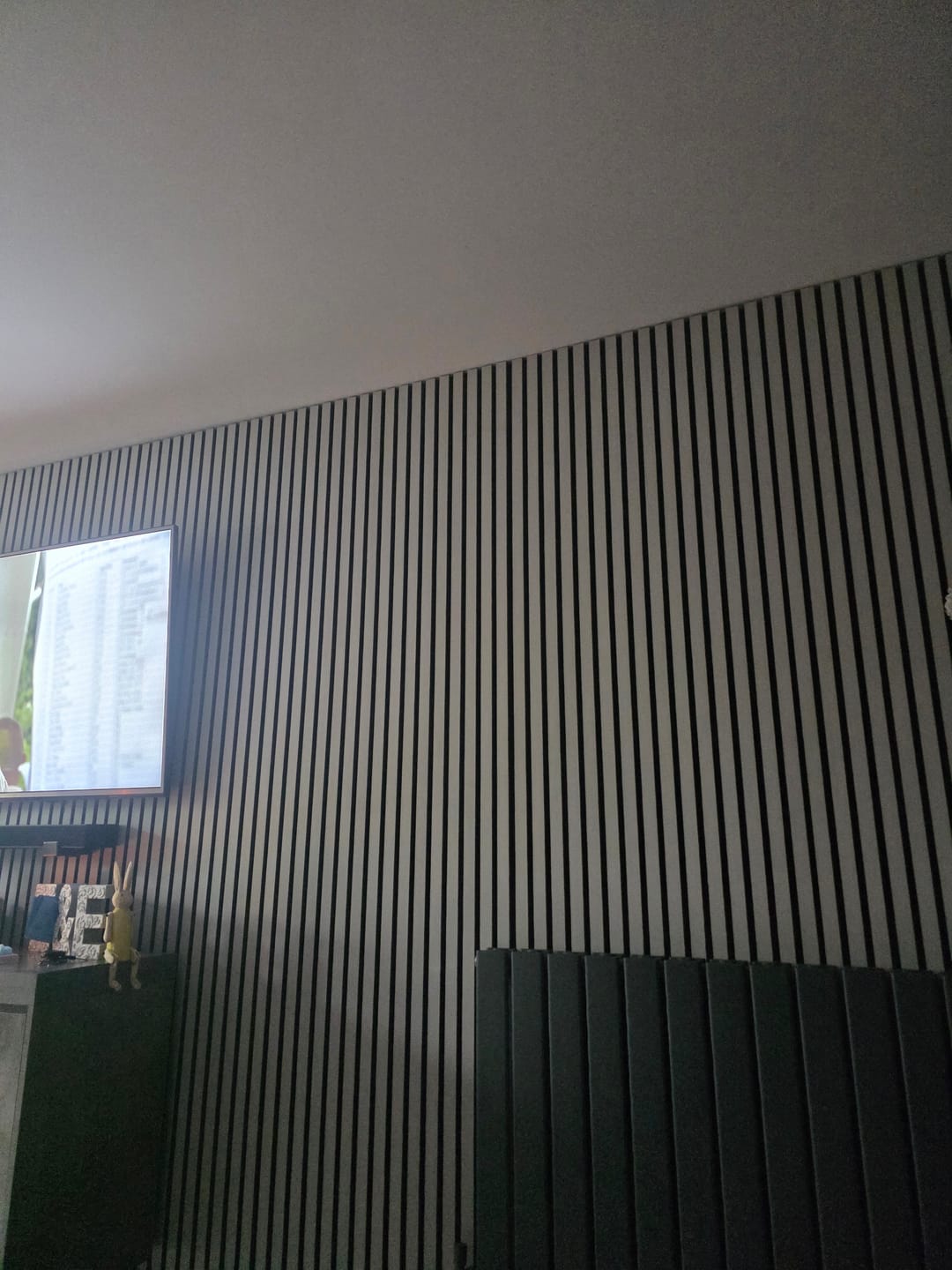 Customer photo review of Acoustic Slat Wall Panels Wooden Decorative Wall Panels Grey Oak Premium 2.4m x 0.6m