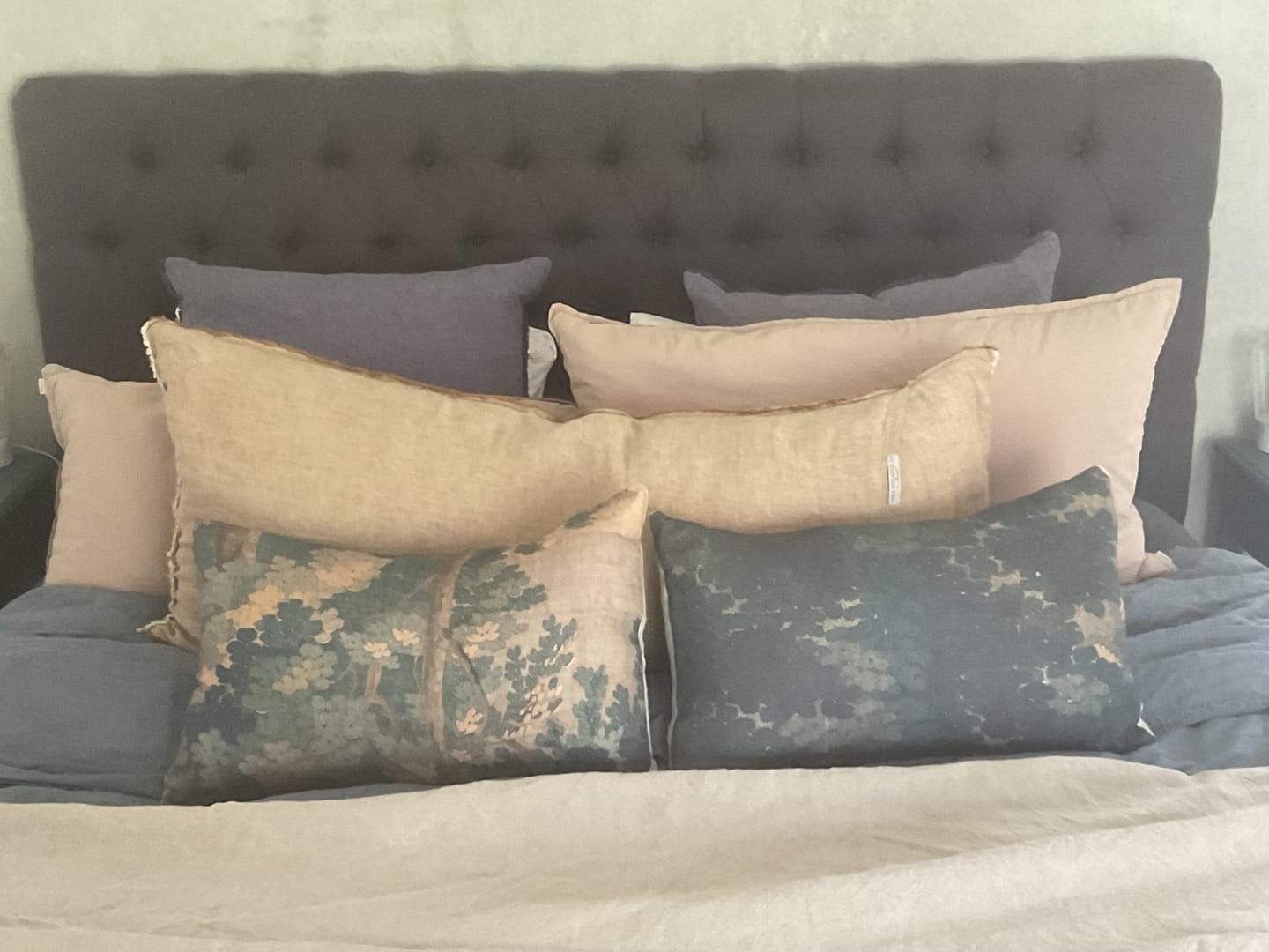 Customer photo review of Blue tapestry cushion cover