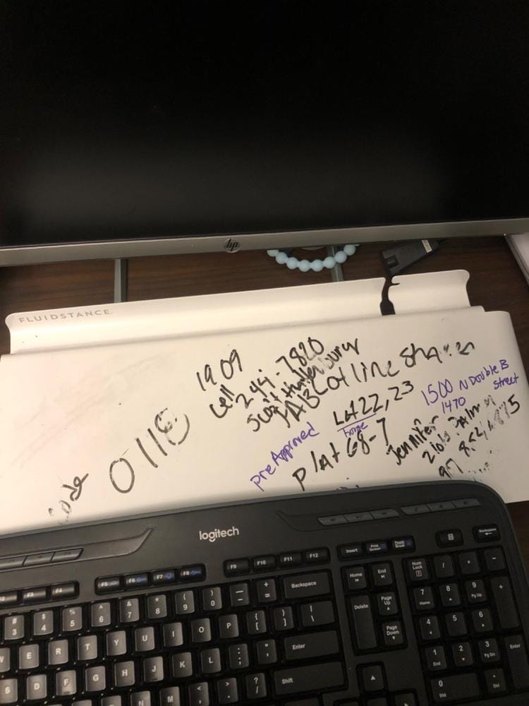 Customer photo review of Slope™ Desk Whiteboard