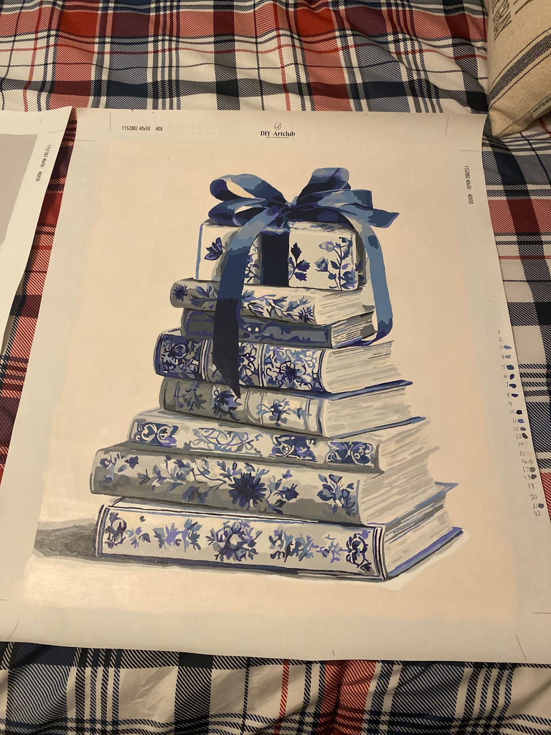 Customer photo review of Delft blue library | Paint by Number