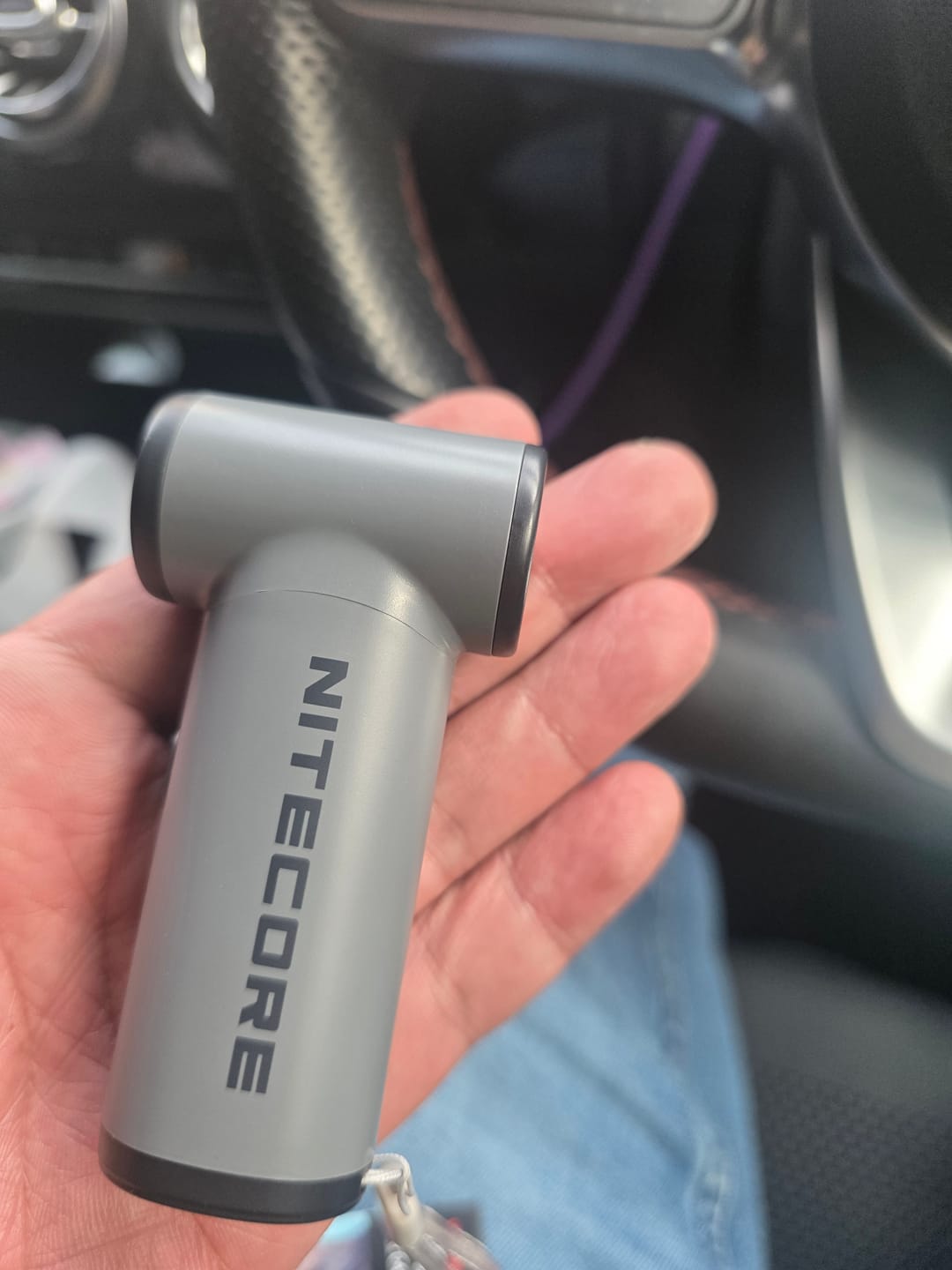Customer photo review of NEF Nano - Palm-Sized High-Speed Handheld Fan