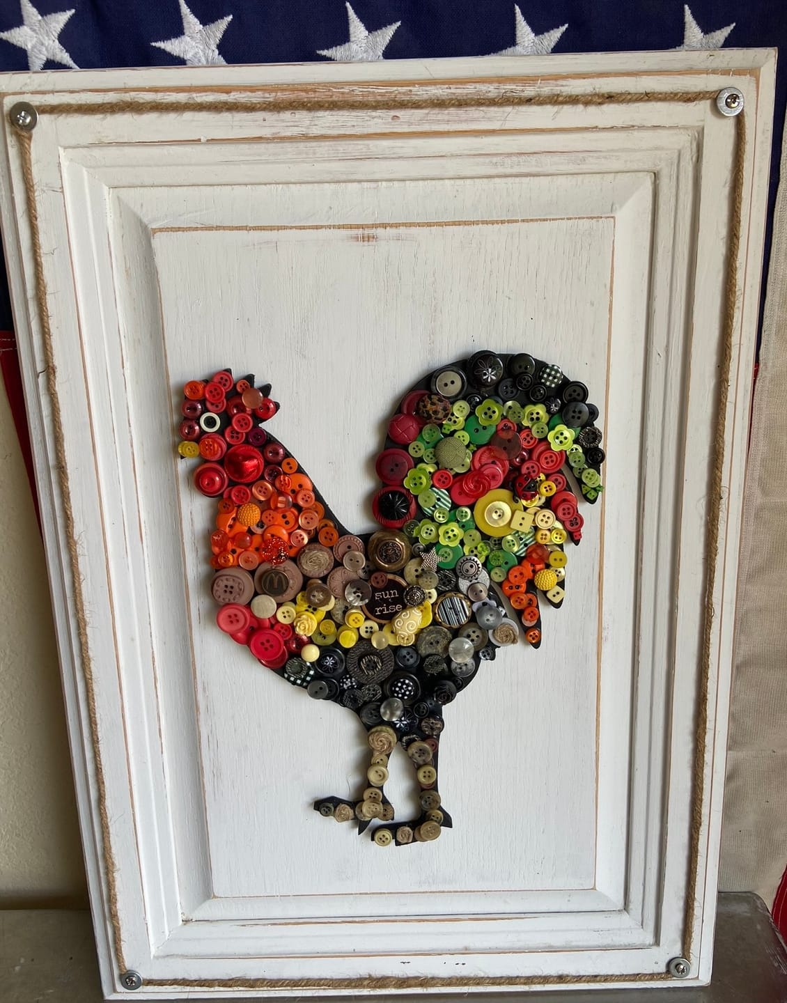 Customer photo review of Unfinished Wood Rooster Chicken Shape - Farm Animal - Craft - up to 46" DIY