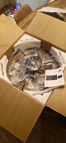 Customer photo review of 50cm Dimmable Ceiling Fan Light with Remote and Six Speeds