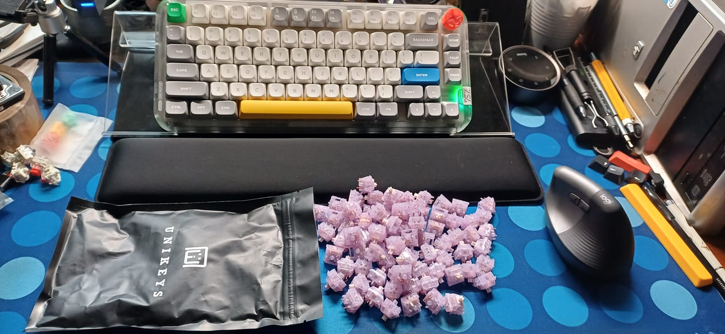 Customer photo review of KEYGEEK Su Color V2 Linear Switch Factory Lubed Edition (10PCS)