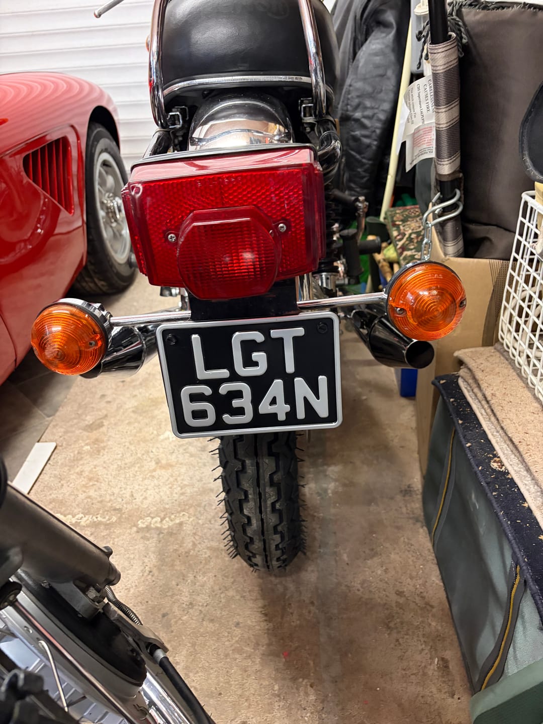 Customer photo review of Classic Metal Pressed 7×5 Motorbike Number Plate