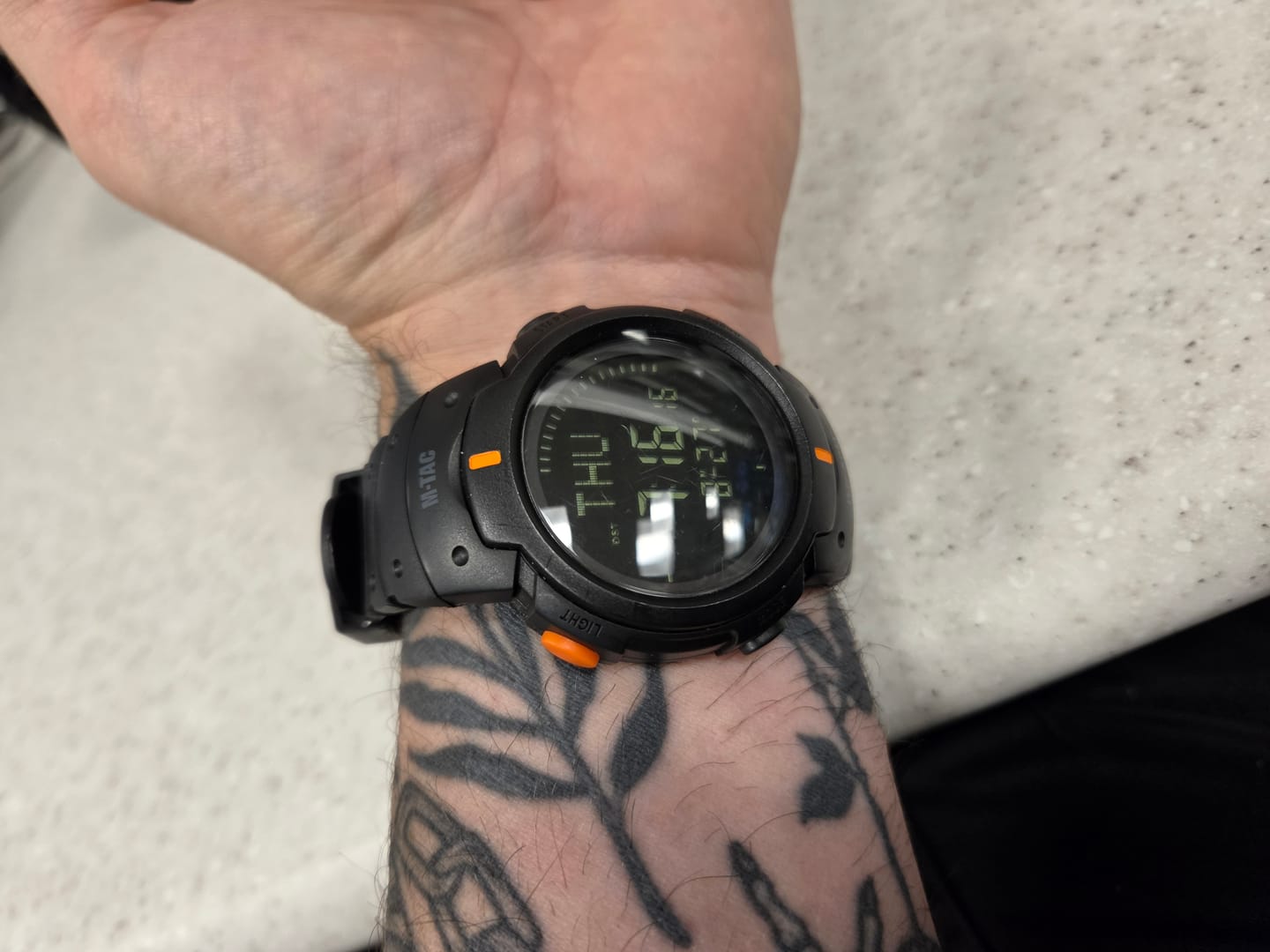Customer photo review of M-Tac Tactical Compass Watch Digital Stopwatch Alarm Timer 5ATM Black