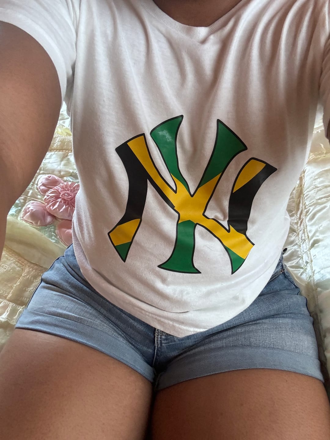 Customer photo review of Caribbean Flags x NY Baby Tee