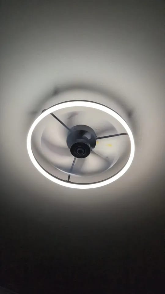 Customer photo review of 50cm Dimmable Ceiling Fan Light with Remote and Six Speeds