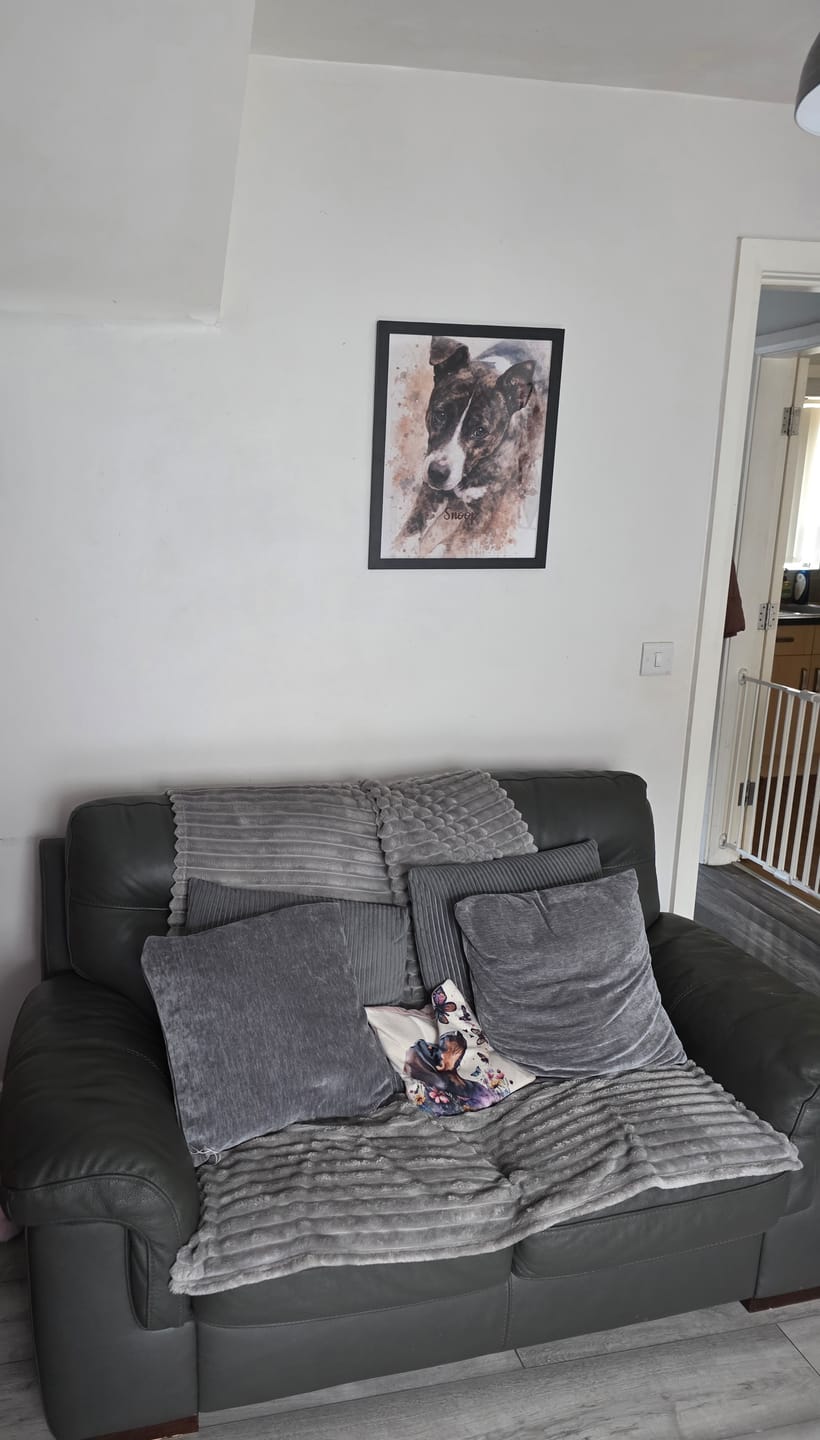 Customer photo review of Watercolour Realistic Portrait - Personalised Poster