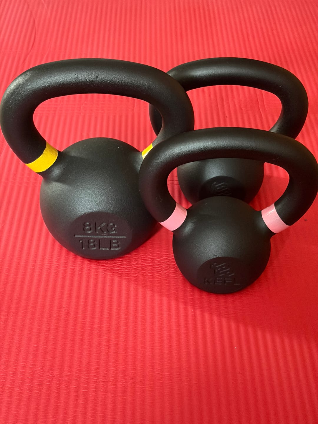 Customer photo review of KEFL Colour Coded Cast Iron Kettlebell