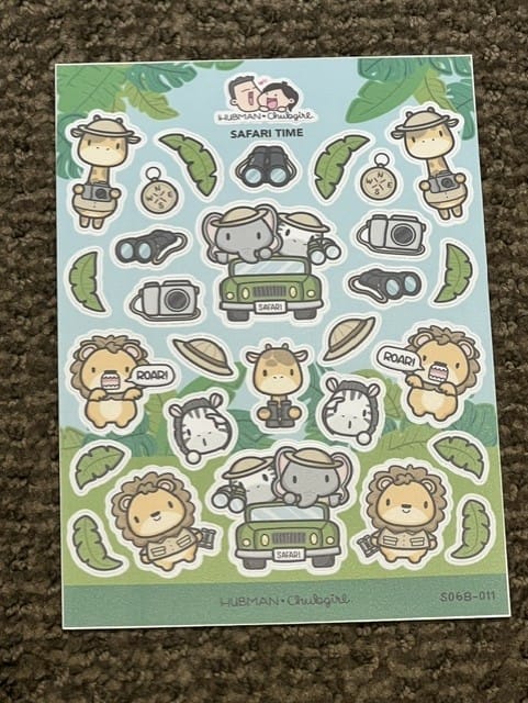 Customer photo review of Safari Time Sticker Sheet
