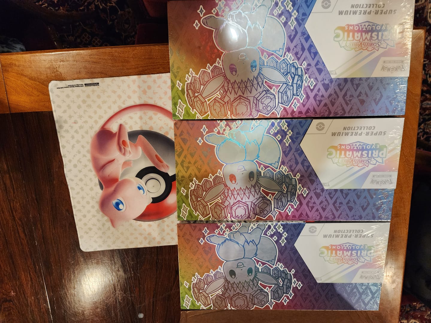 Customer photo review of Prismatic Evolutions Super-Premium Collection - SV: Prismatic Evolutions