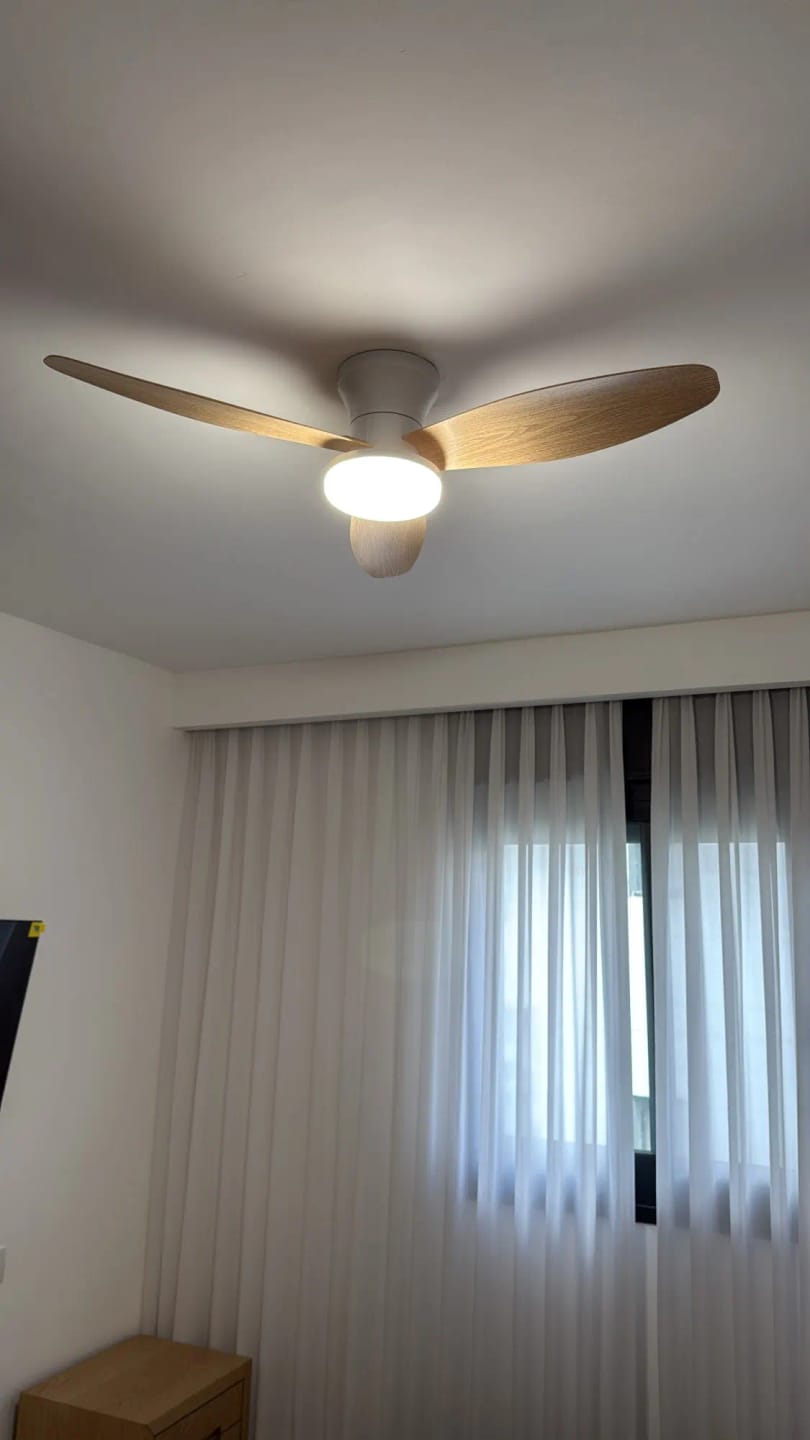 Customer photo review of Three-Blade Ceiling Fan with Dimmable Light and Remote