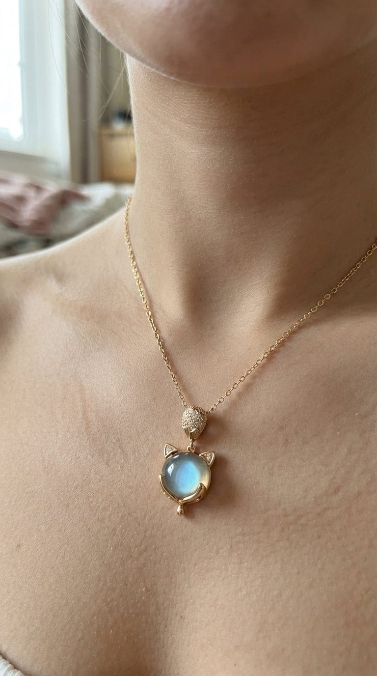 Customer photo review of The fox - Collar con colgante de zorro
