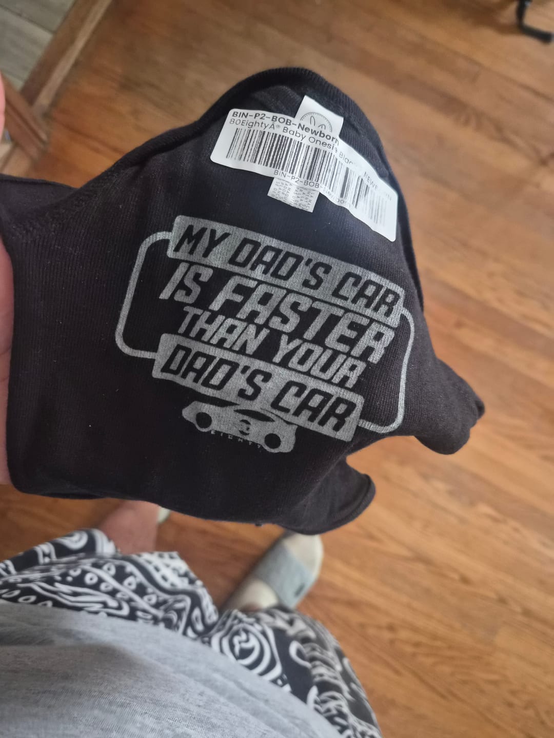 Customer photo review of 80Eighty® Baby Onesie Black