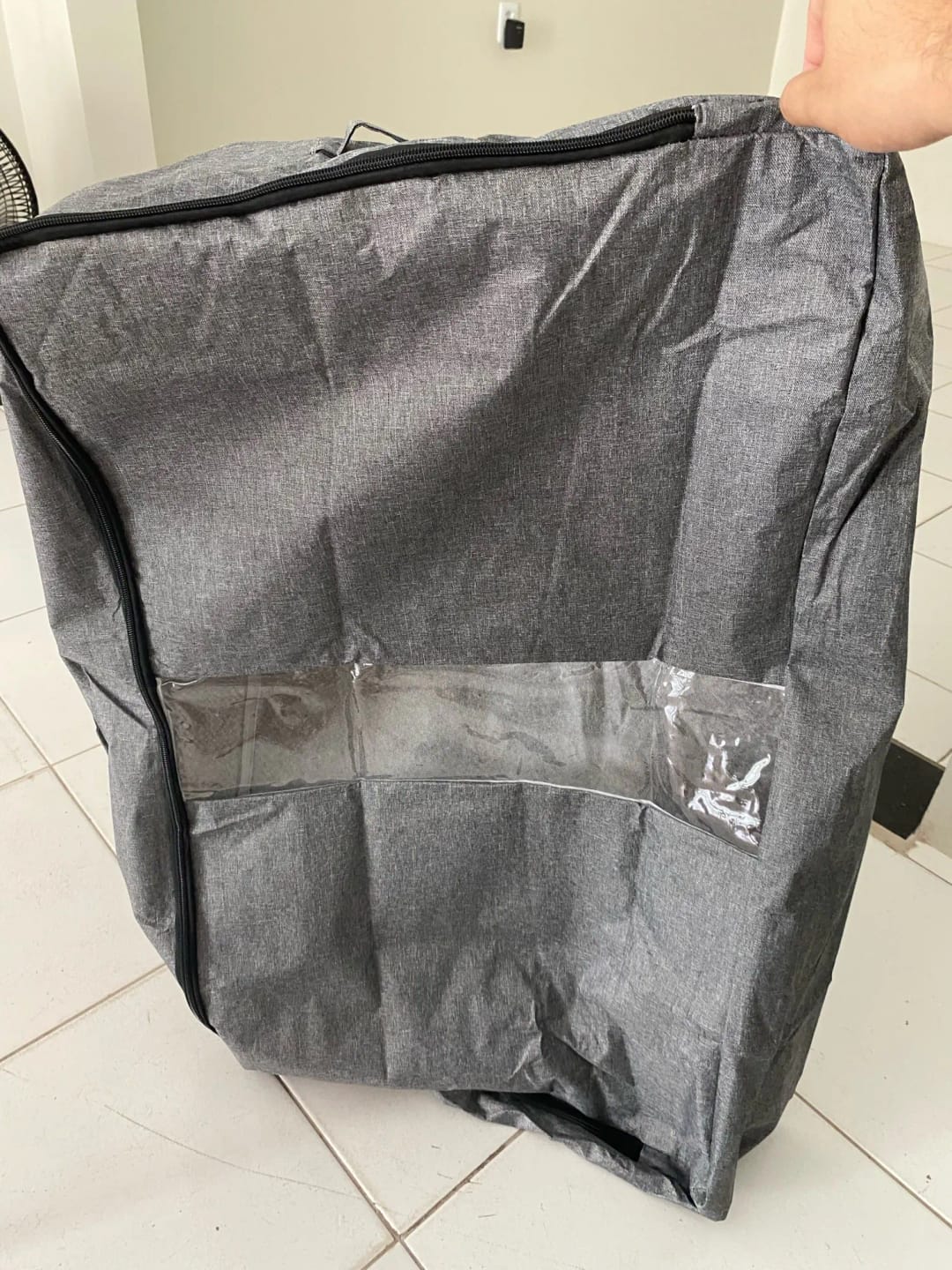 Customer photo review of Foldable Under-Bed Storage Bag for Clothing, Quilts, and Blankets