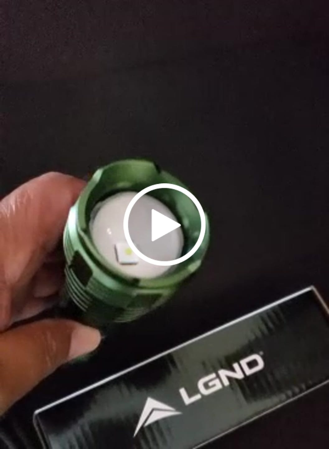 Customer video review of Ultra-High Intensity Flashlight