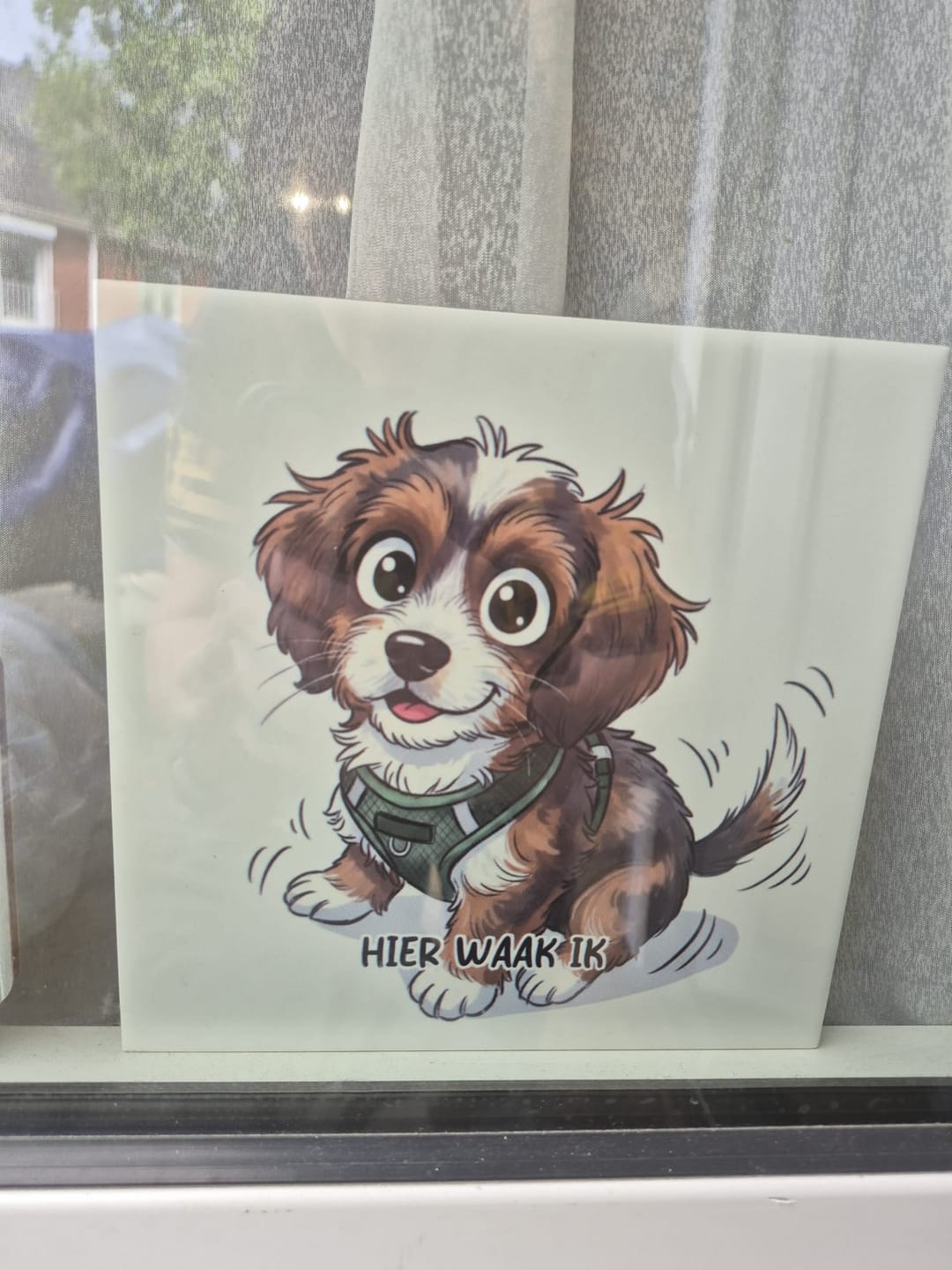 Customer photo review of Jouw Huisdier in Karikatuur Stijl als Tegel - Direct Voorbeeld