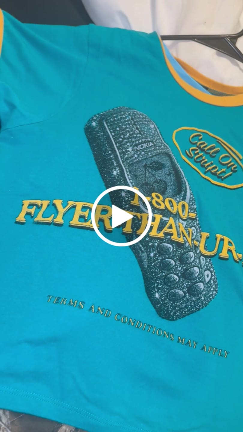 Customer video review of FLYER THAN YOUR BF RINGER TEE