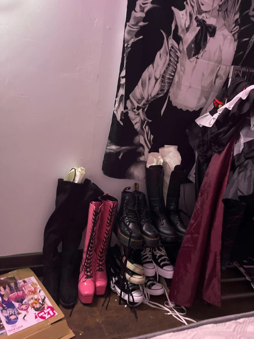Customer photo review of Two-to-Four-Tier Shoe Rack with Elevated Storage Shelves