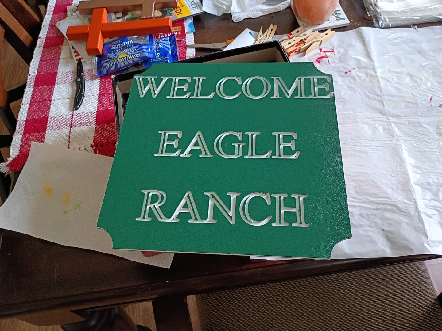 Customer photo review of ColorCore HDPE Plastic - Premium Multi-Layer Engravable Sheets