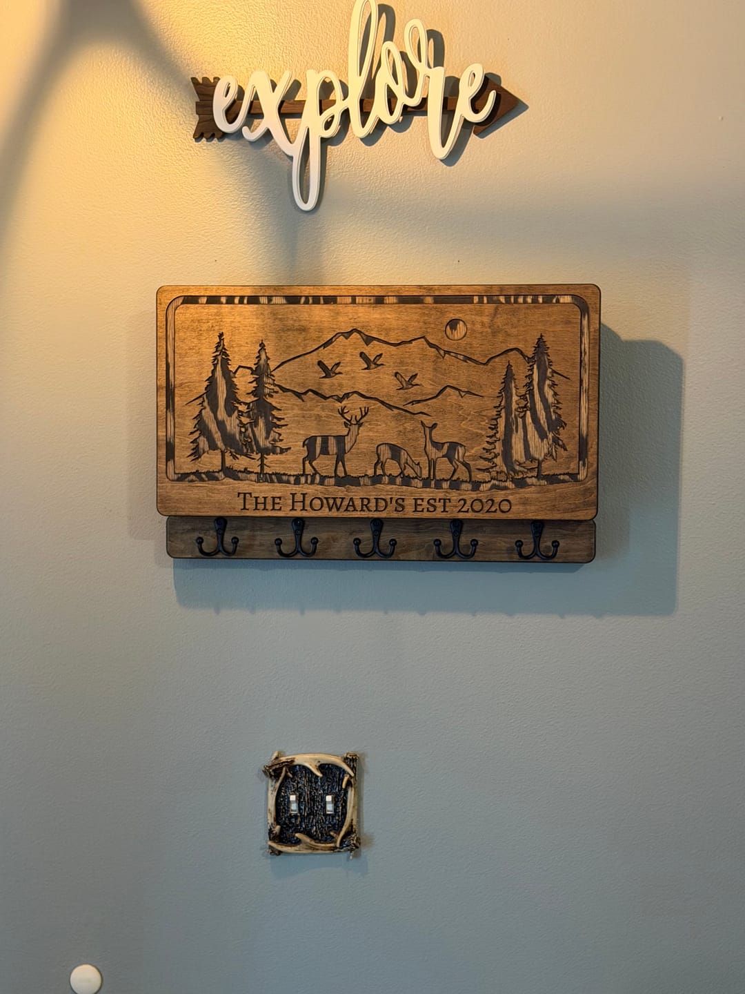 Customer photo review of PERSONALIZABLE DEER SCENE
