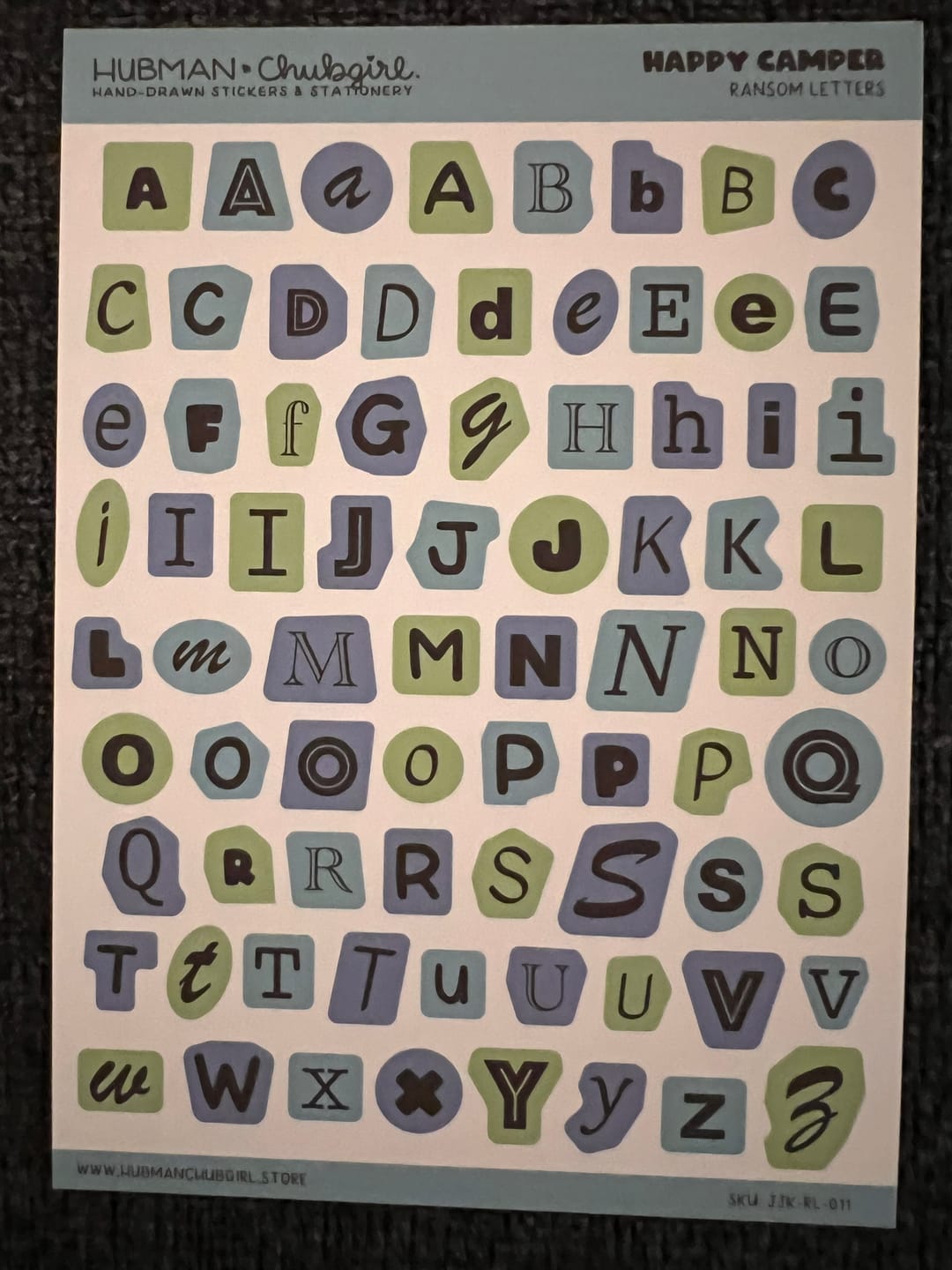 Customer photo review of Happy Camper Ransom Letters
