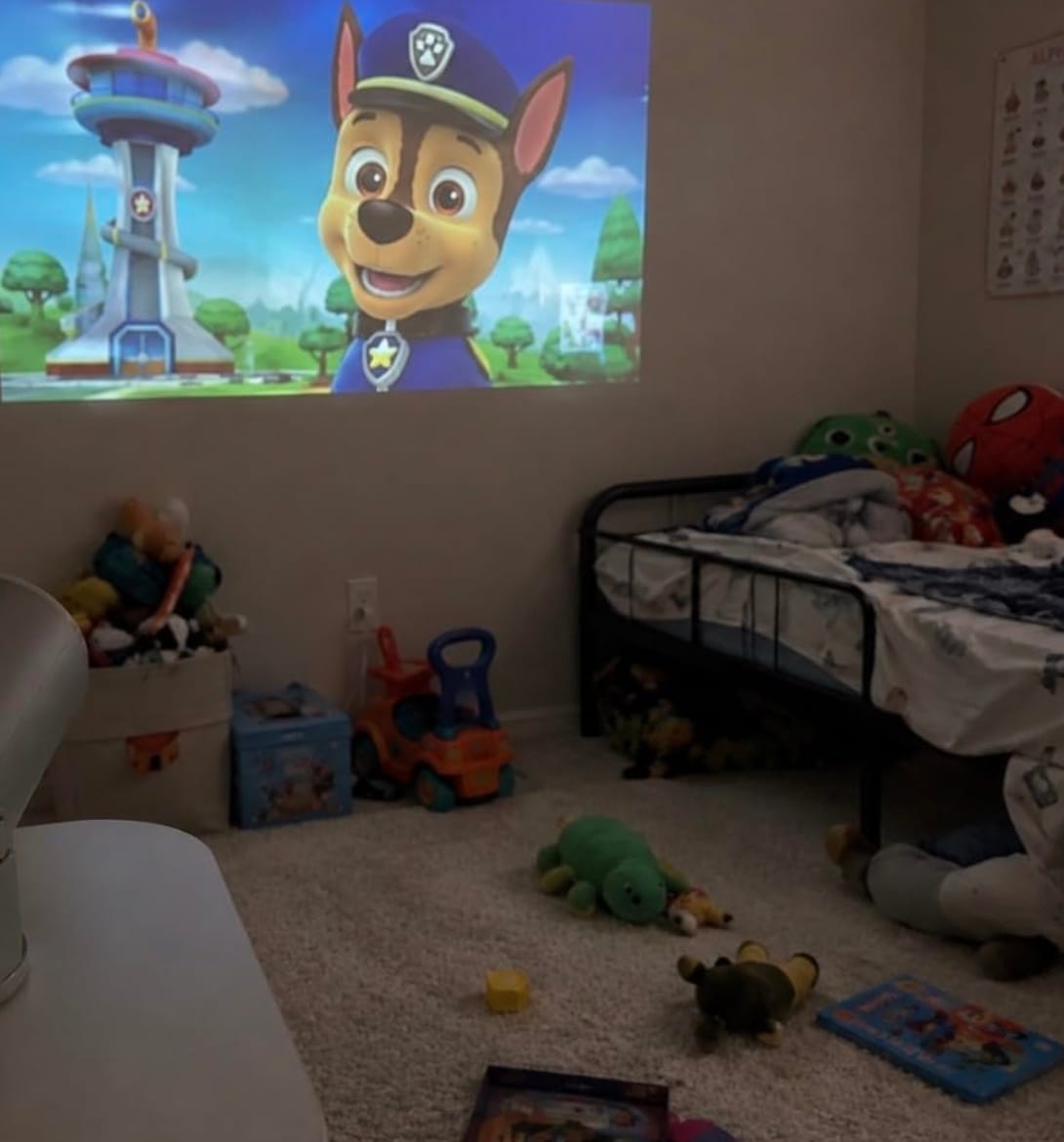 Customer photo review of WallCinema™ Pro – Portable Smart Projector with 4K Support