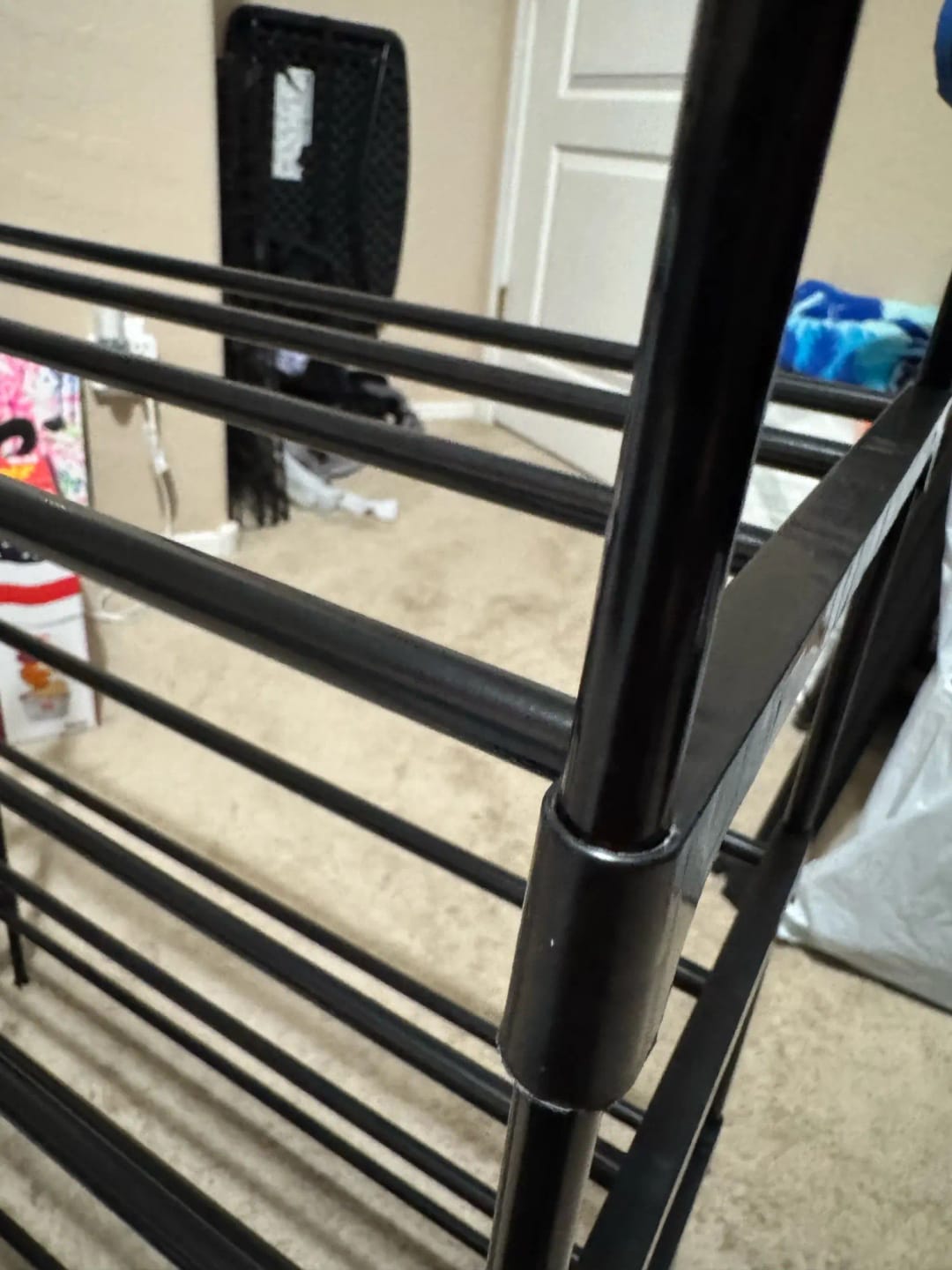 Customer photo review of Adjustable Multi-Tier Metal Shoe Rack for Entryway Storage