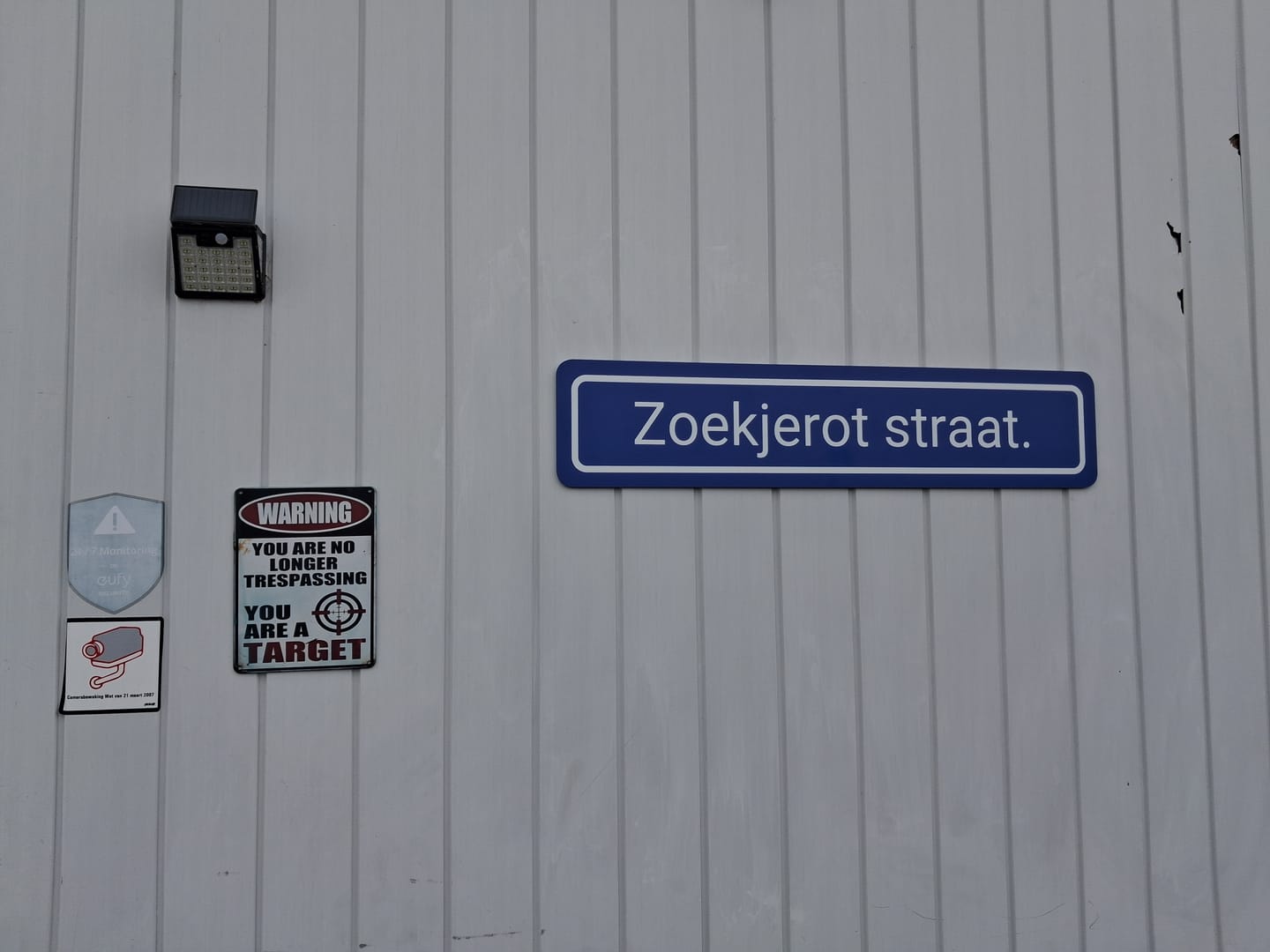 Customer photo review of Gepersonaliseerd straatnaambord met eigen tekst
