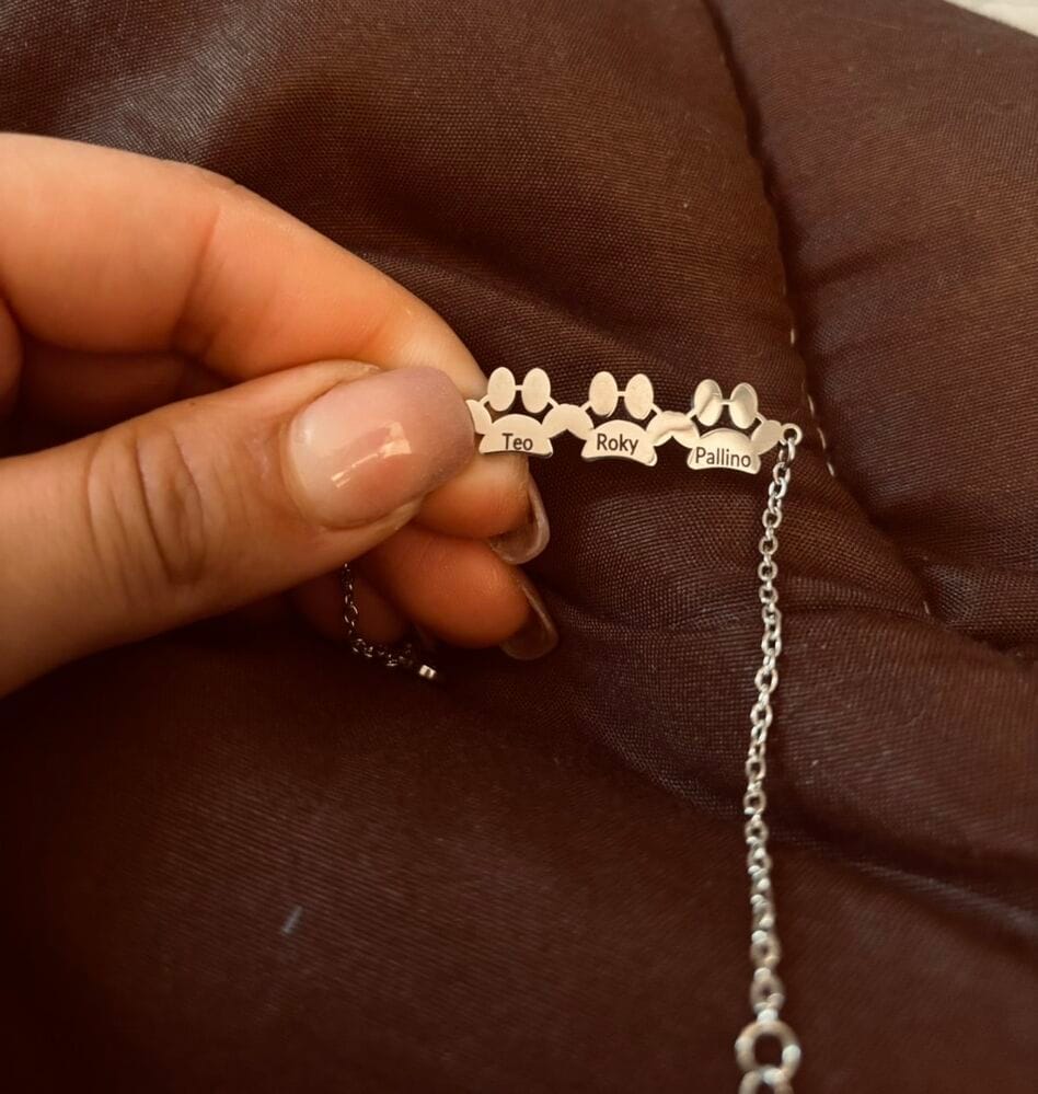 Customer photo review of Eternél - Bracciale personalizzato nome su zampa