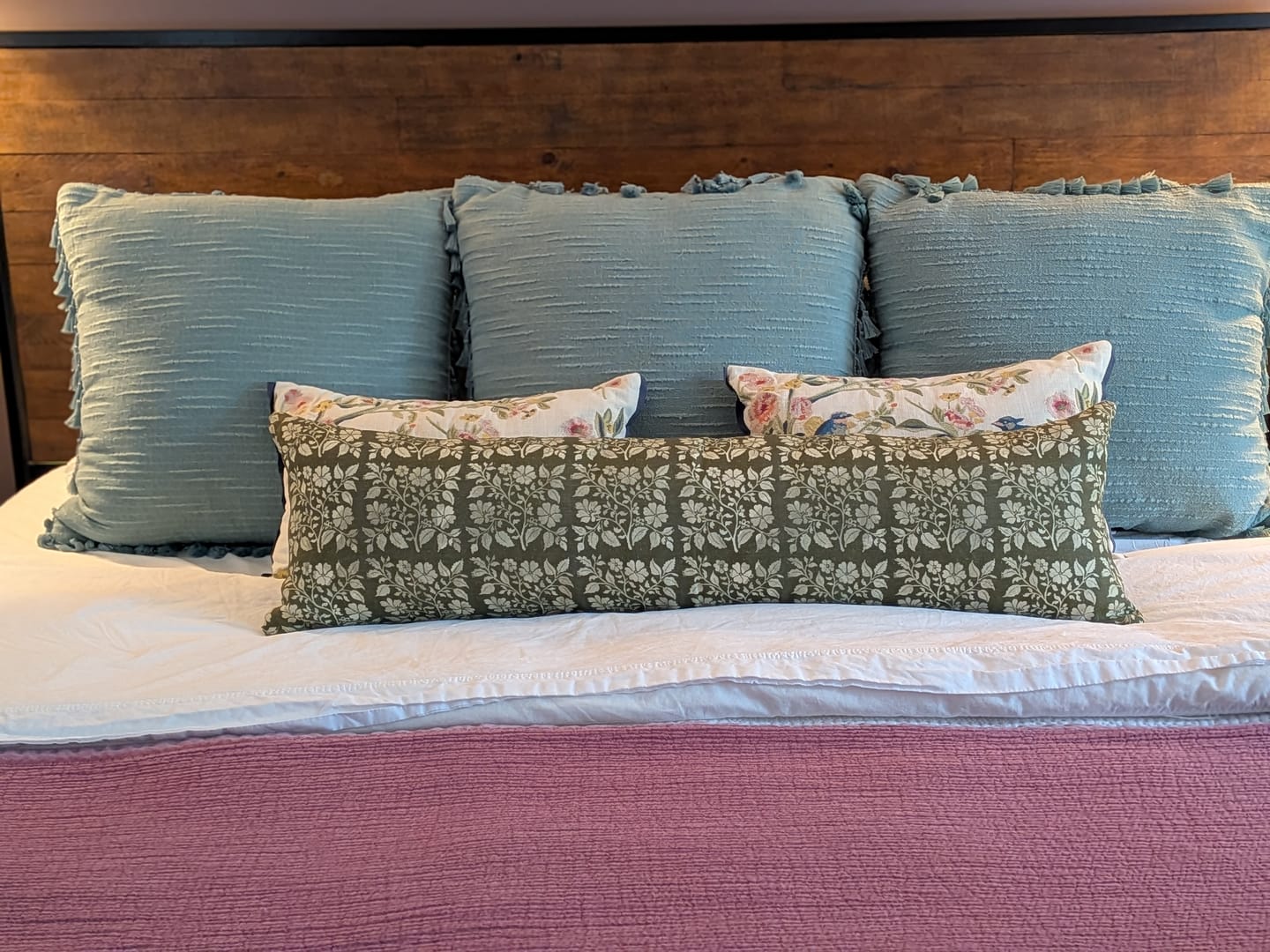 Customer photo review of Evergreen Floral in Linen Double-sided - lumbar - 12x20" | 12x40"