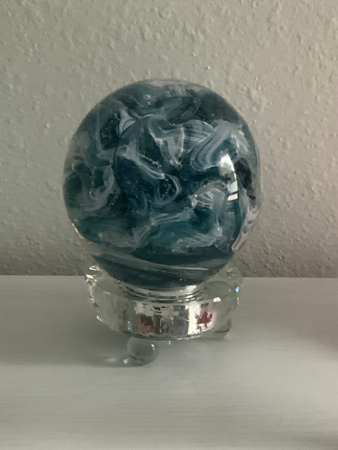 Customer photo review of Cotton Candy Orb with Infused Cremation Ashes