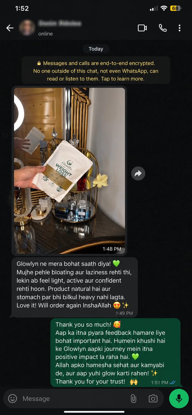 Customer photo review of Glowlyn Fitness Formula – Fit, Slim & Confident | 250g