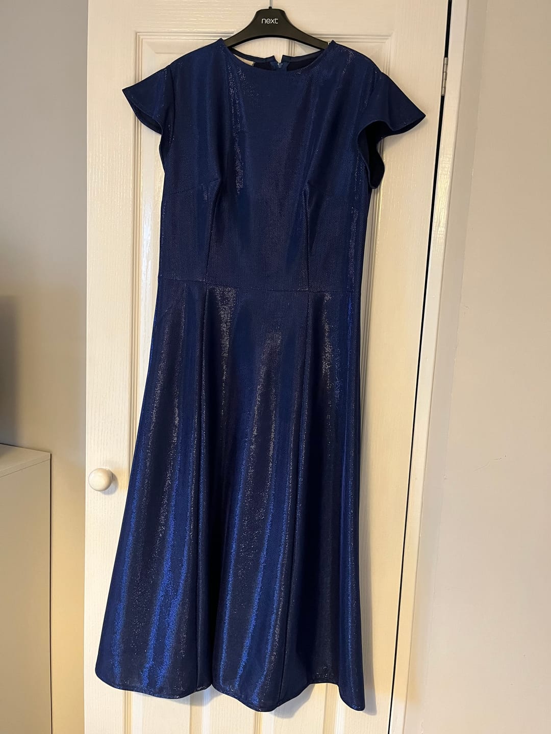 Customer photo review of Blue Shimmer Polyester Fabric