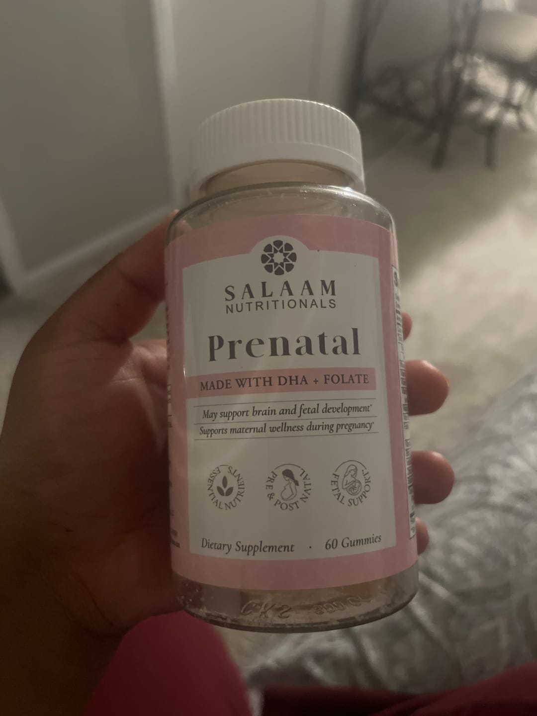 Customer photo review of (NEW) Halal Essential Prenatal Vitamins - Gummy Multivitamins with Folate & DHA - 60 Count