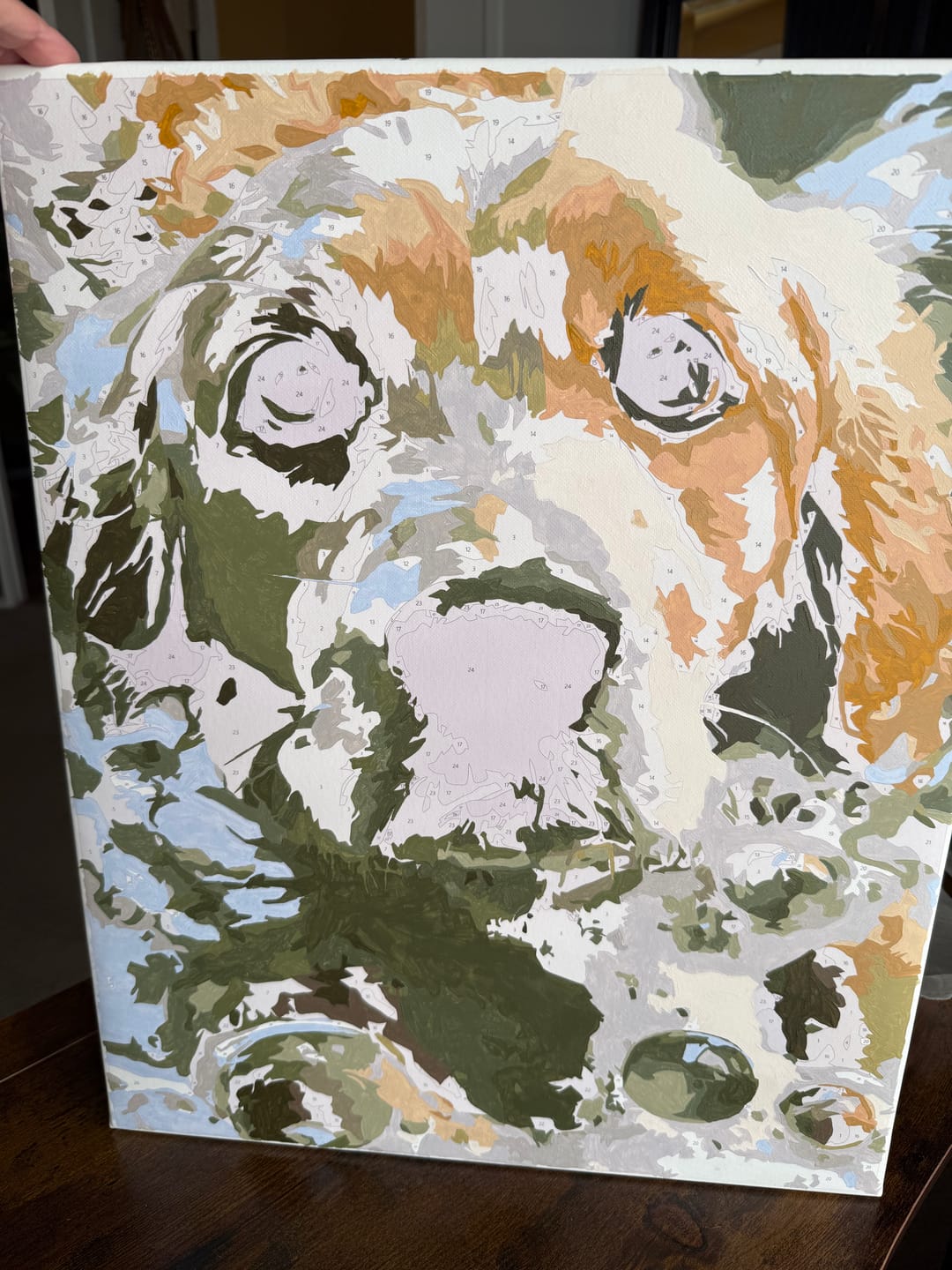 Customer photo review of Soapy Retriever | Paint by Number