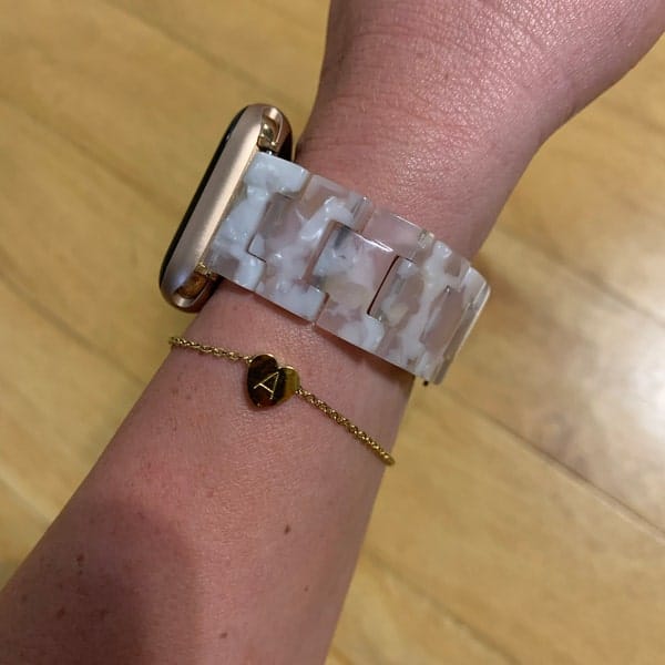 Customer photo review of Matching Initial Heart Bracelet