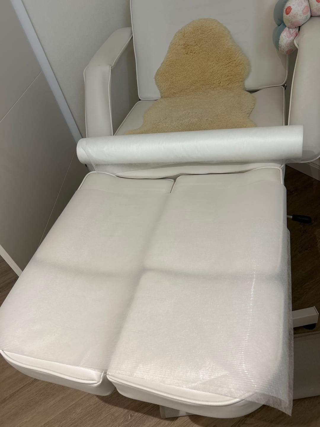 Customer photo review of Vliesstoff-Unterlage auf Rolle | Weiß